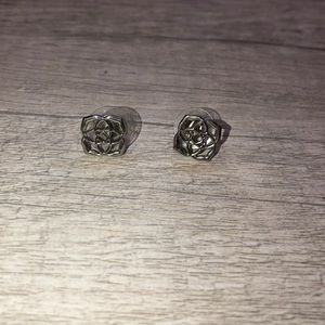 Kendra Scott | Silver Decklyn Logo Earrings